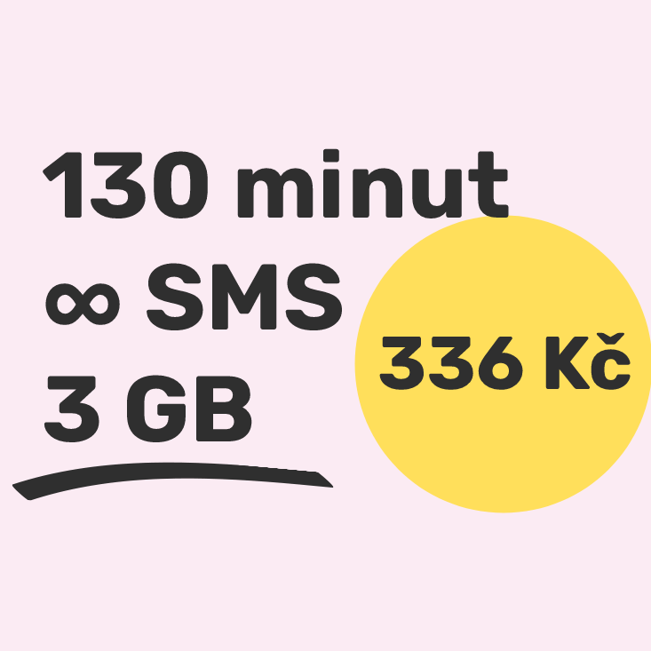 Akční tarif za 336 Kč s 3 GB dat